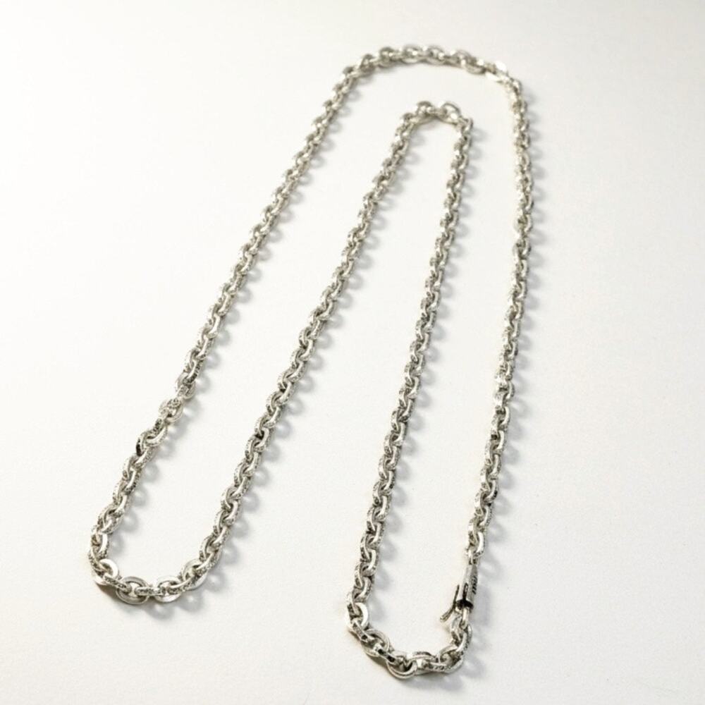 Chrome Hearts Paper Chain Necklace 30 inch Sterling Silver .925